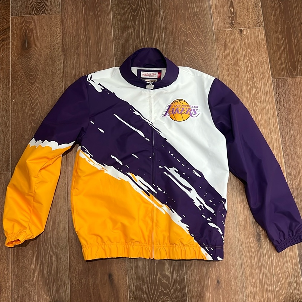 Mitchell & Ness - Paintbrush Windbreaker Los Angeles Lakers Jacket Sz. M